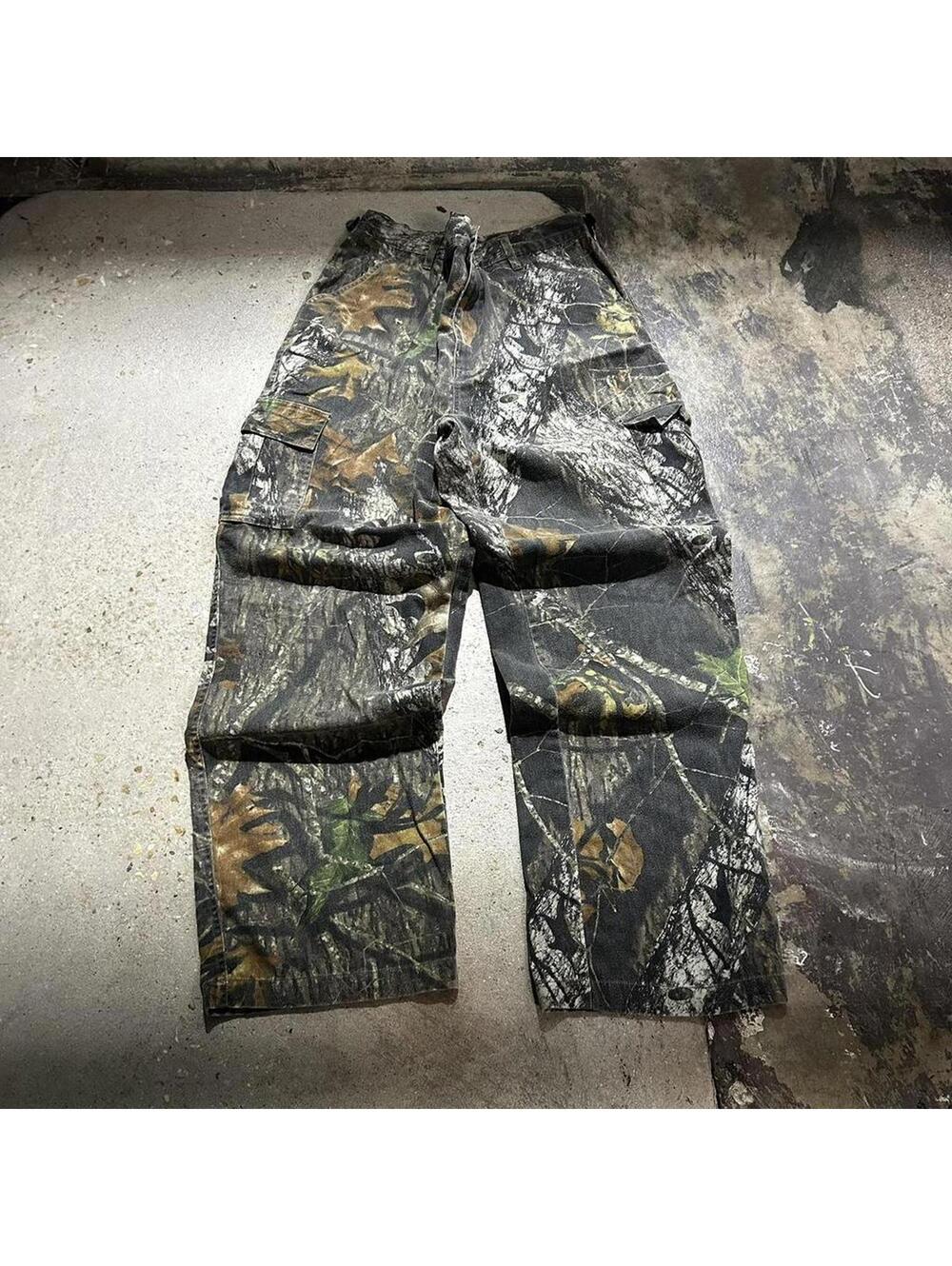 Vintag mossy oak camo baggy loose fit camo pants